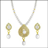 Single line white stones pearl set - SJPDEC-0149 - Click here to View more details about this Product